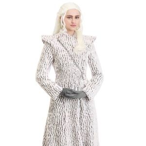 Worn once Daenerys fur coat costume